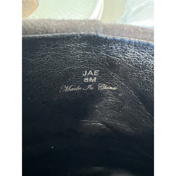 Donald J Pliner Jae Wedge Ankle Bootie Womens 6 Gray Almond Toe Bohemian Hippie - Picture 8 of 9